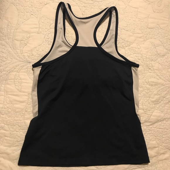 Nike Dri-Fit Navy Blue/White Athletic Tops - Picture 5 of 6